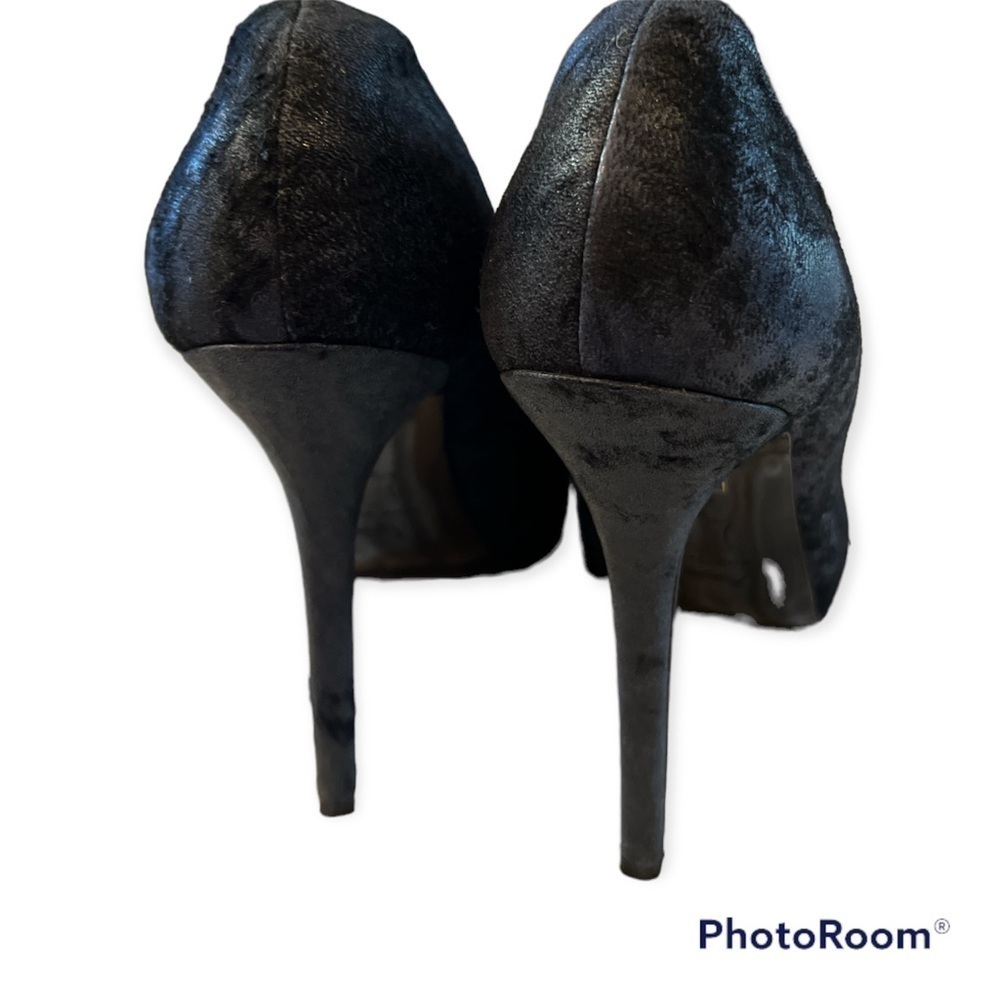 Acne Studios Leather & Textured Suede Midnight Blue and Pewter Blue Size 9/40 - Picture 6 of 9